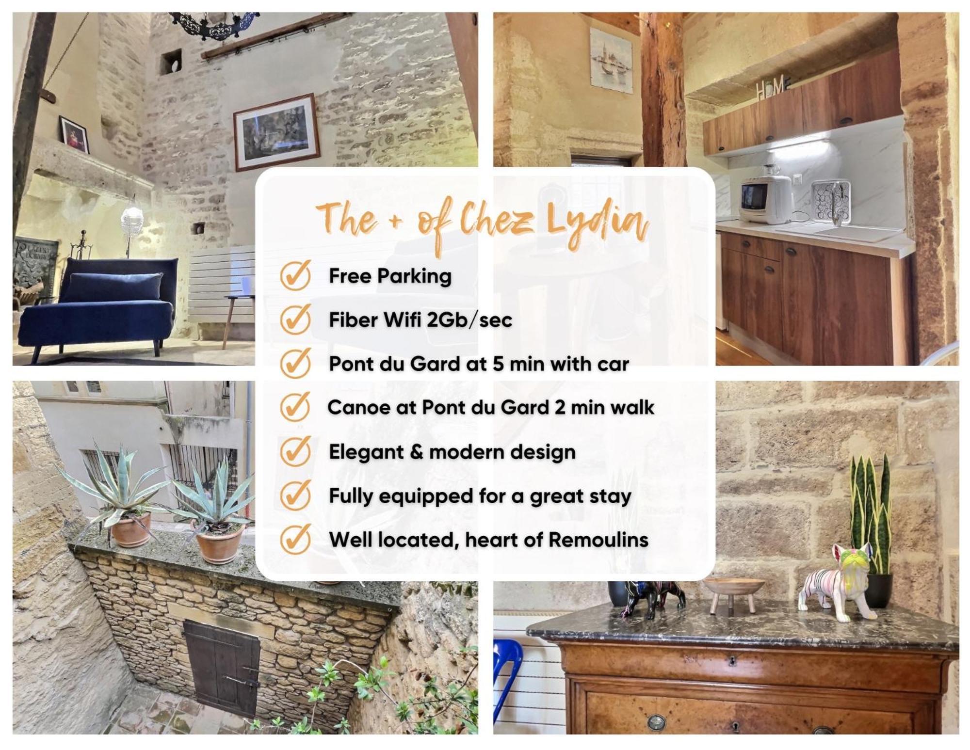 Chez Lydia - Loft Cosy, Depart Canoe A Pied, Proche Pont-Du-Gard Et Uzes Remoulins Eksteriør bilde